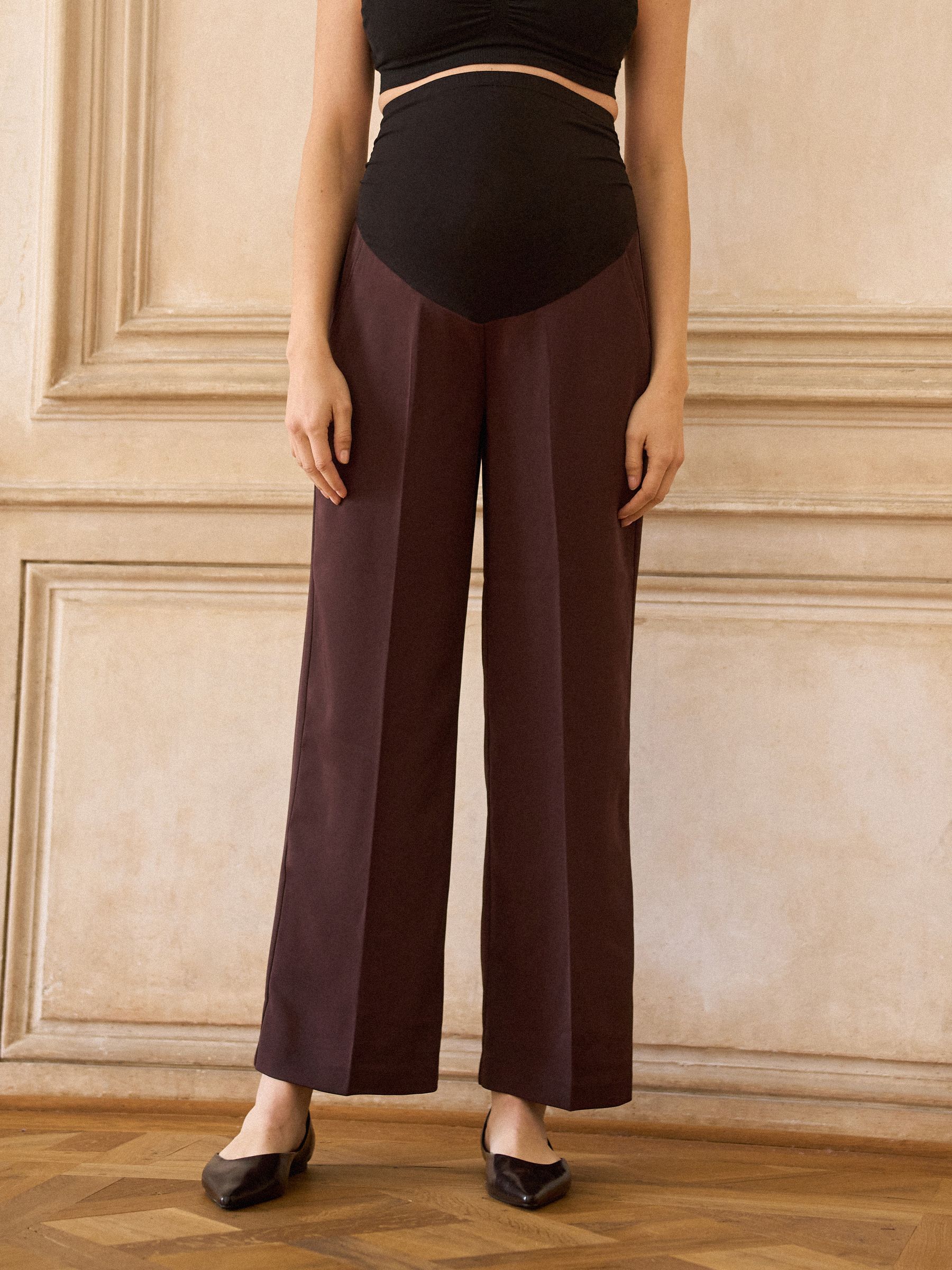 Seraphine Maternity Overbump Fluid Wide Leg Trousers