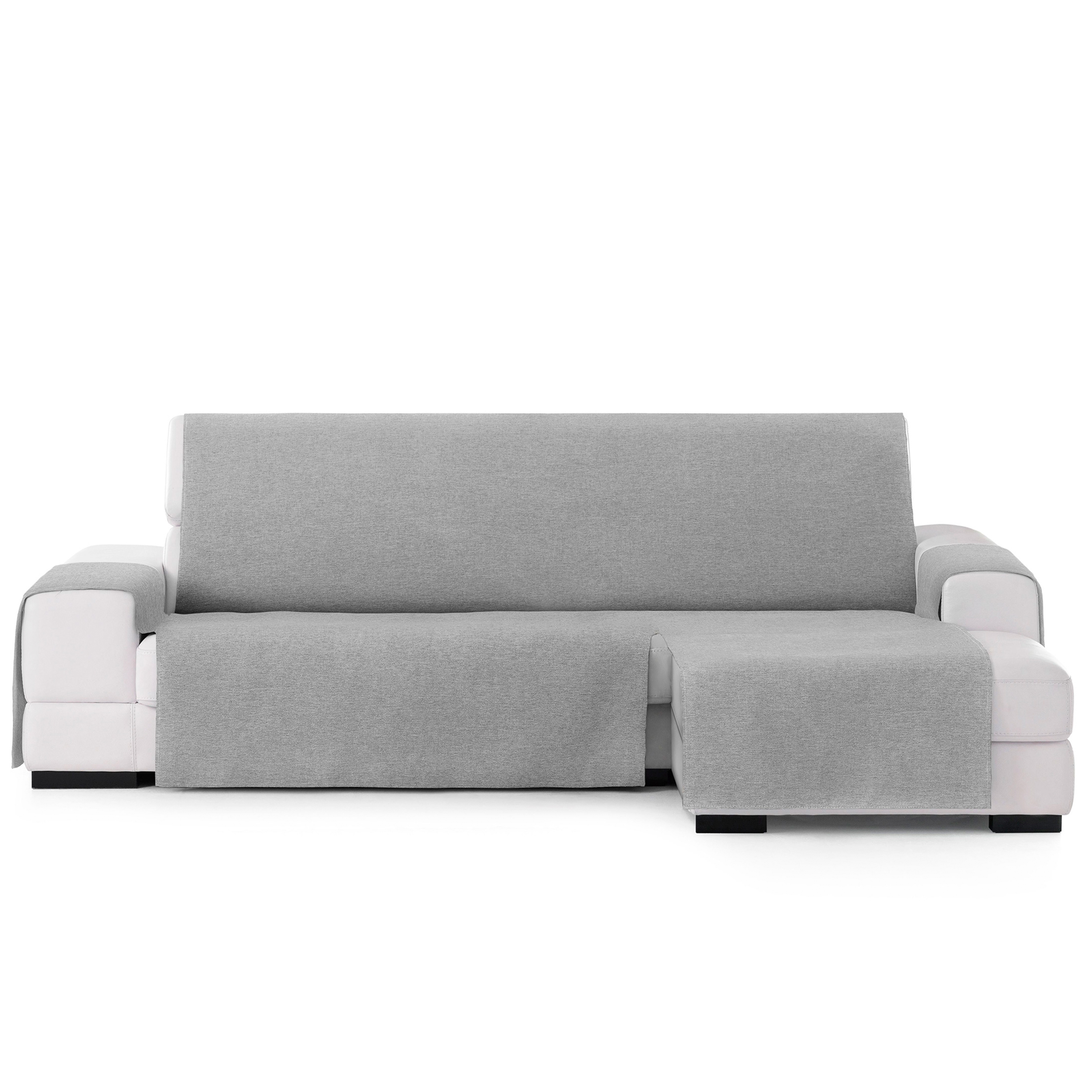 Capa protetora Vipalia para chaise longue direita de 240 cm, cinza, modelo Brisa