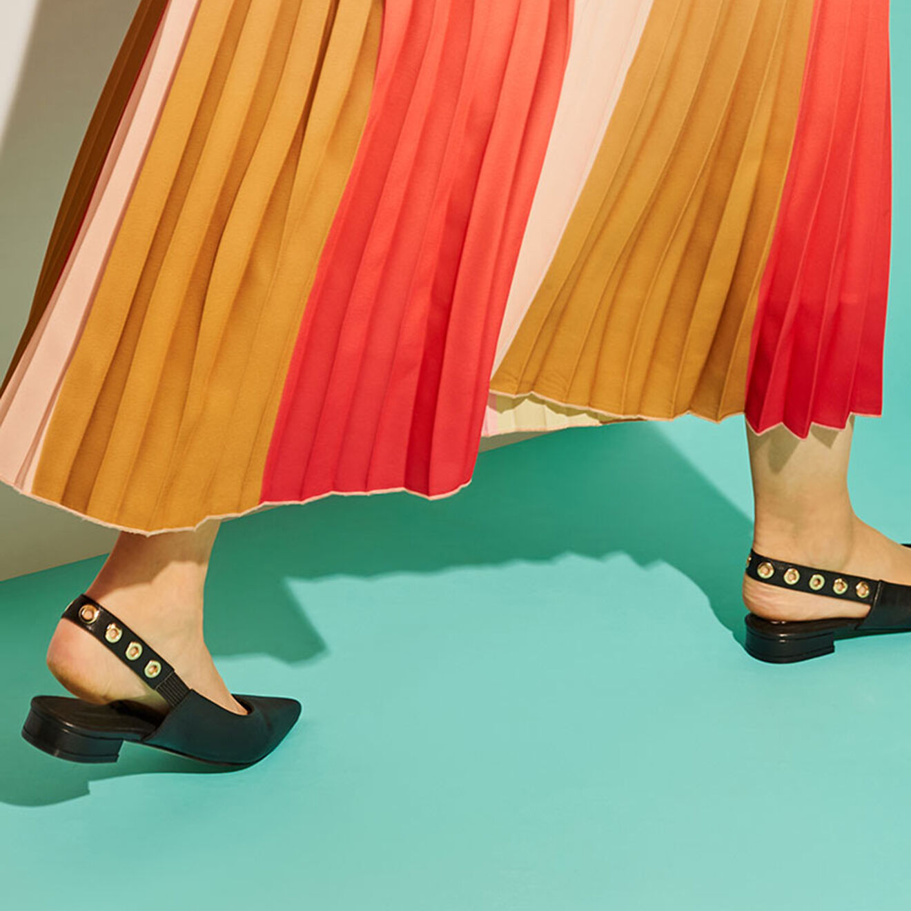 Cosmoparis Slingbacks en Cuir Haneya noires