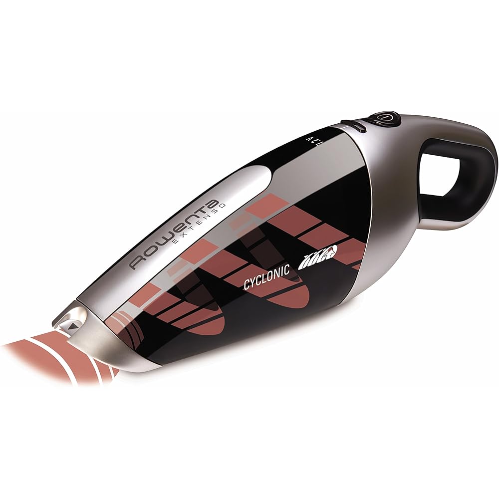 Rowenta Aspirateur à main sans fil, Rechargeable, Aspiration cyclonique, Autonomie 16 min, Extenso Dry AC476901, Perle / Noir : Cuisine et Maison