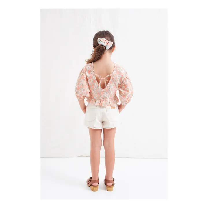 Tocoto Vintage Blouse Manches 3/4 Fleur | Rose