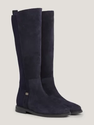 Botas essenciais de camurça até o joelho