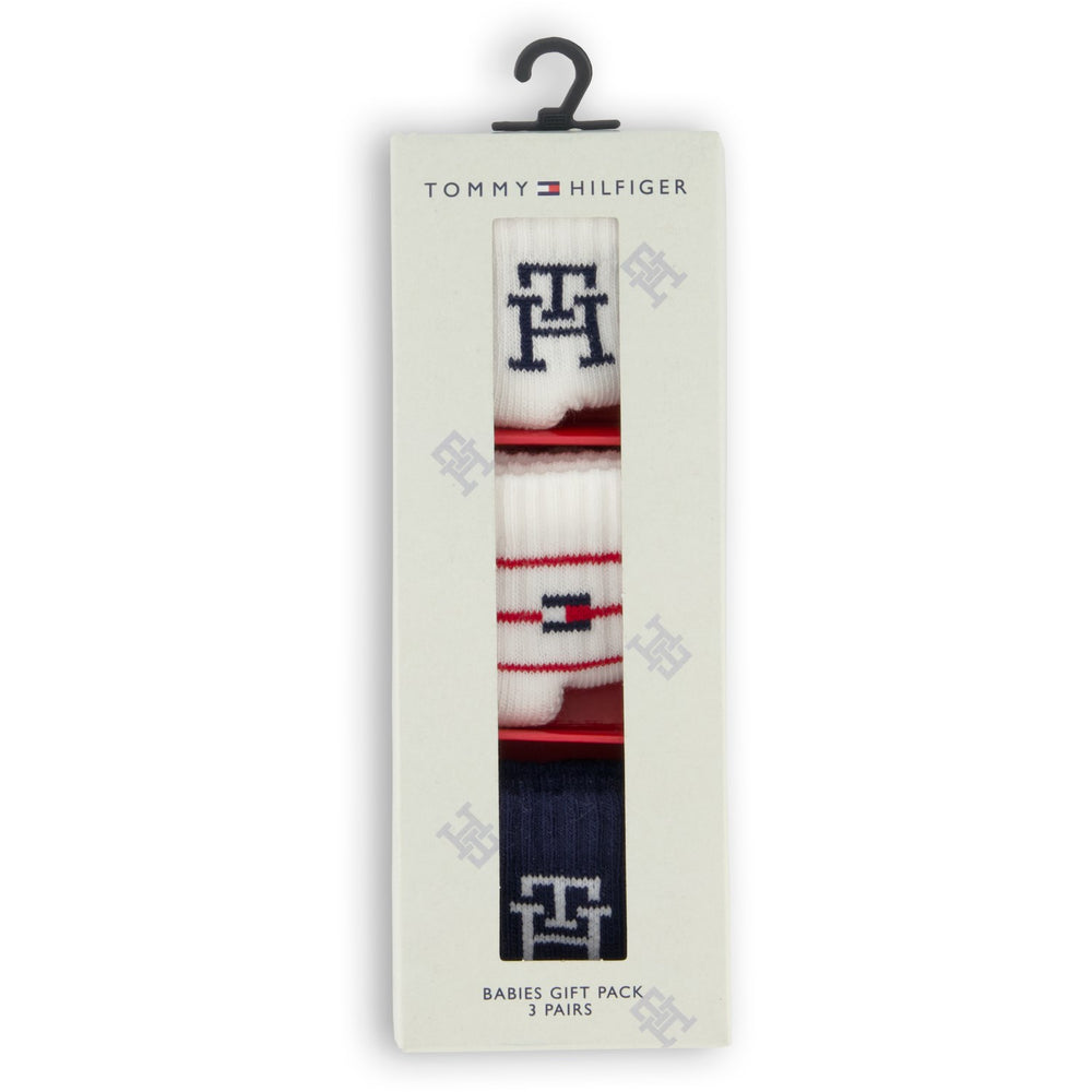 Køb Tommy Hilfiger Tommy Original Baby Strømper 3-pak Gaveæske Monogram