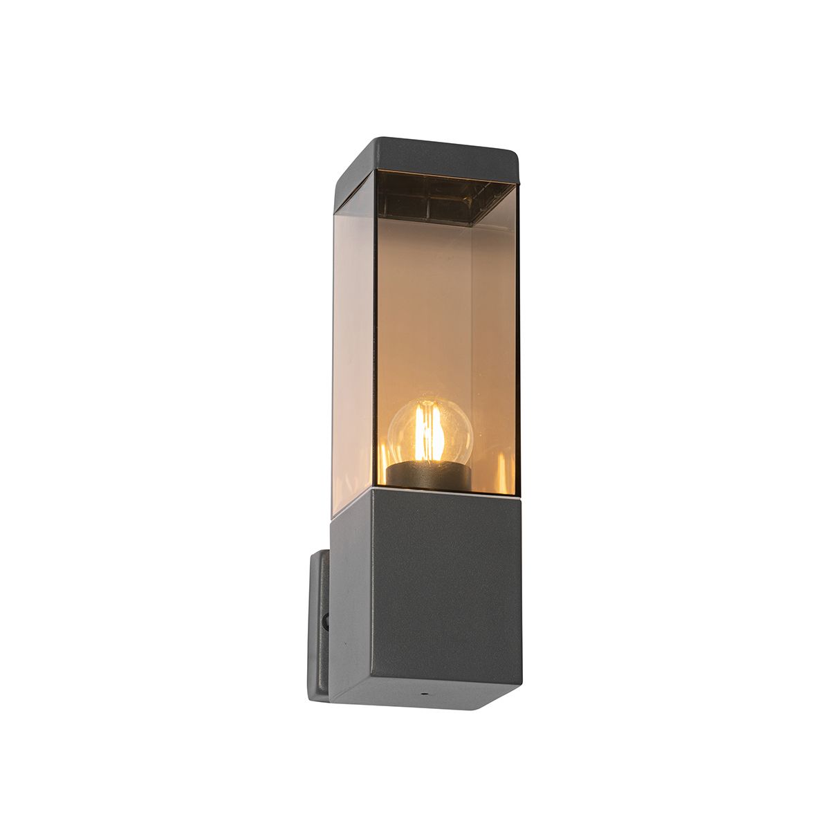 Moderne buiten wandlamp donkergrijs met smoke - Malios