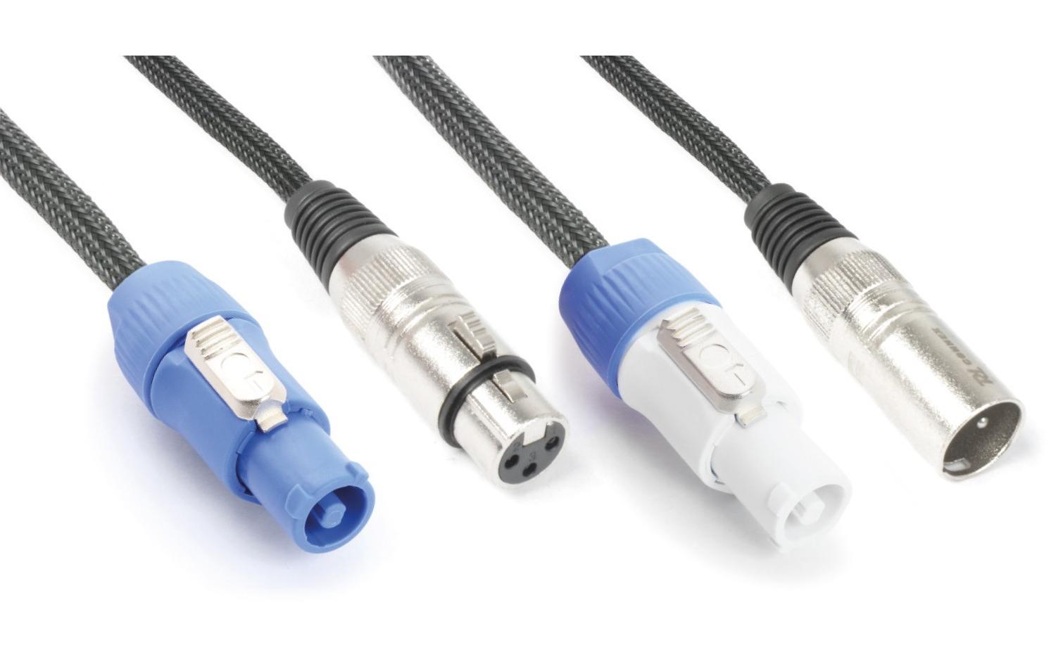 Audio-Kabel CX06-15 Powercon - XLR 3 Pole, female 15 m<br>PwcB/XLRm – PwcA/XLRf
