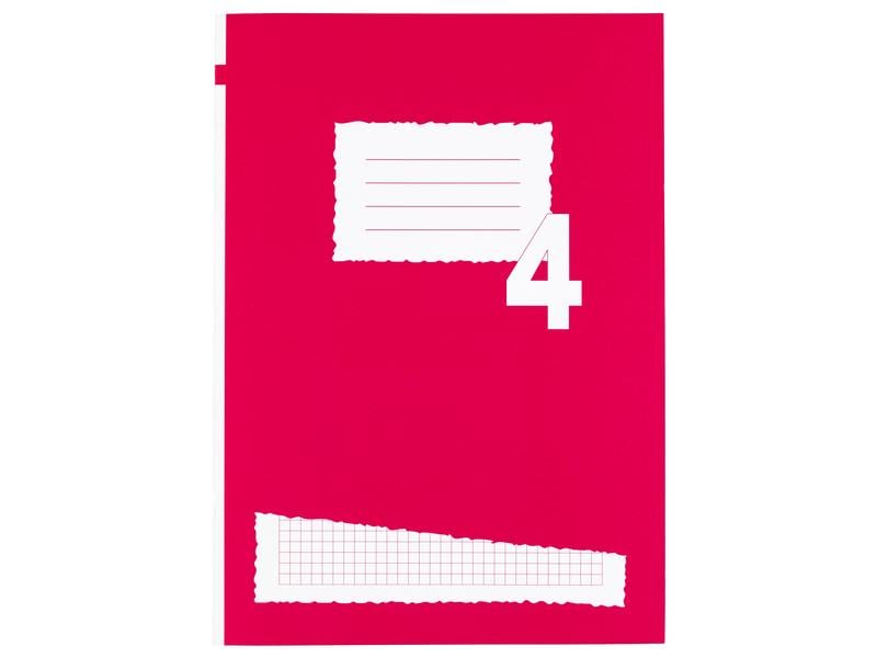 office focus Schulheft FSC A4, Kariert, Rot, 10 Stück Schulheft im Format A4