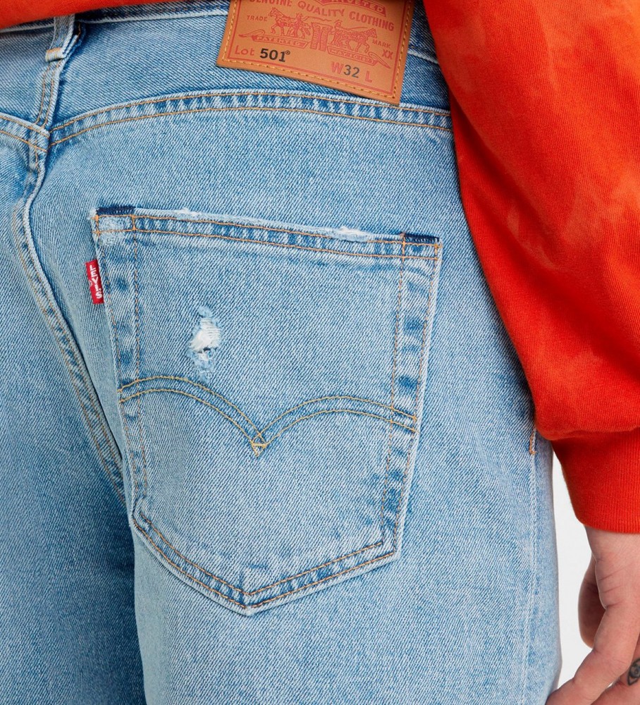 Calça Levi's 501 Azul com Bainha