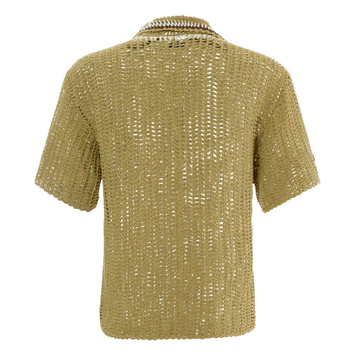 She Made Me Chemise Rahi Crochet | Vert kaki