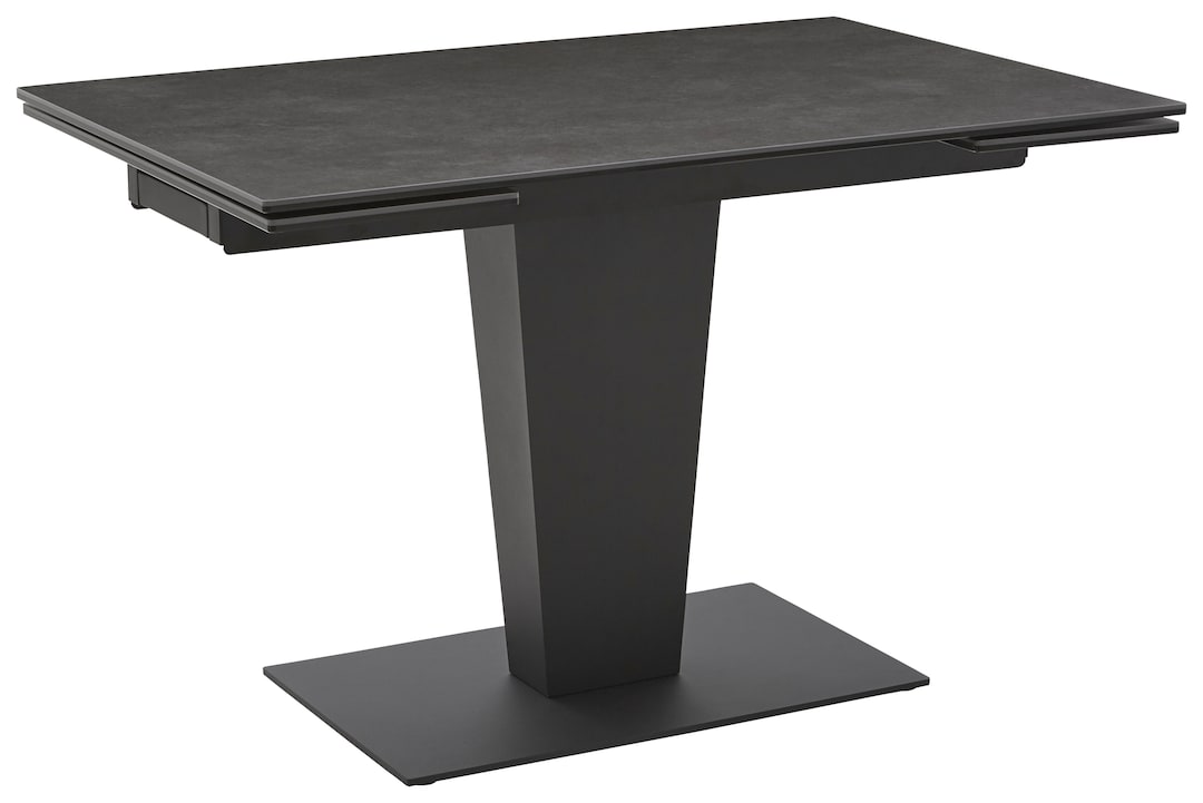 CASAVANTI Esstisch LAGO 120(180) x 80 cm Glaskeramik/schwarz