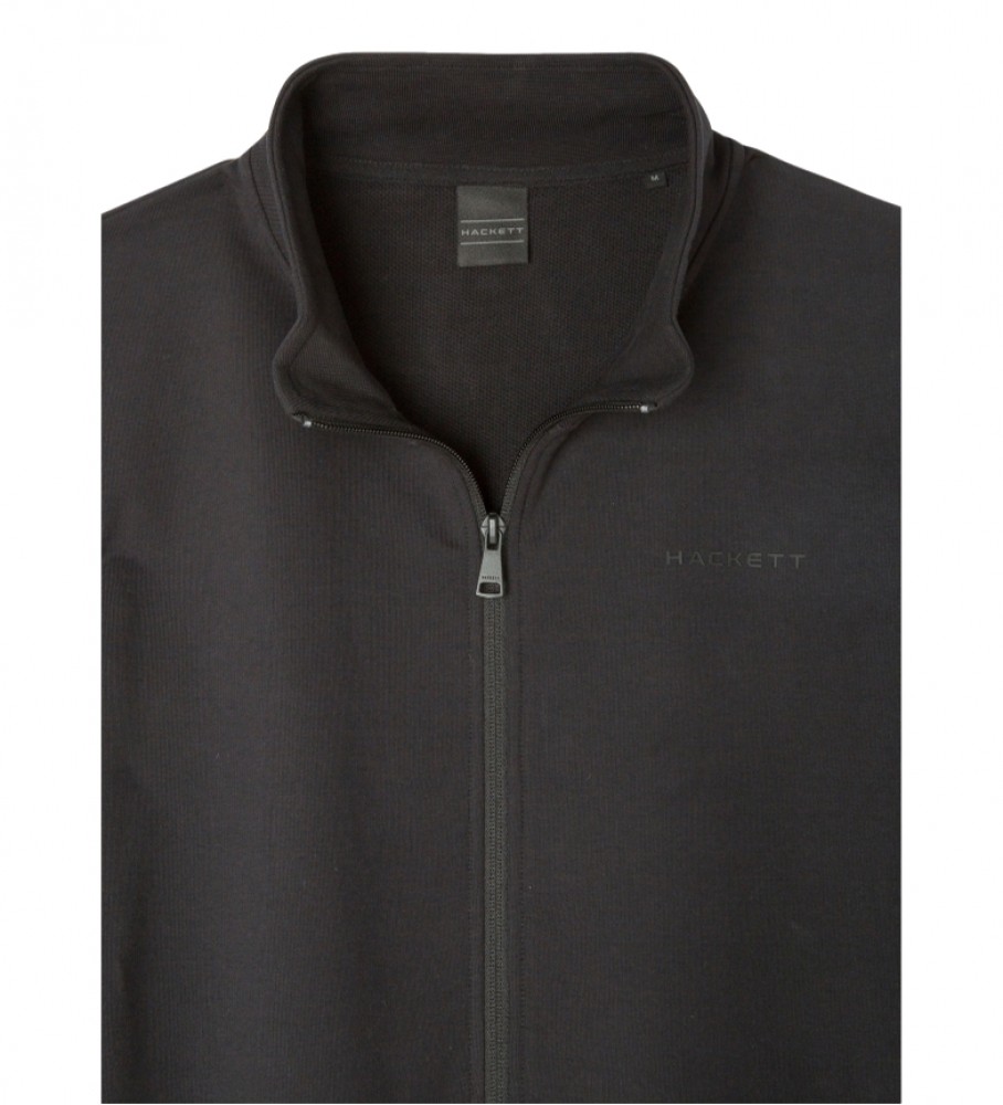 Moletom Hackett Essential com zíper, preto