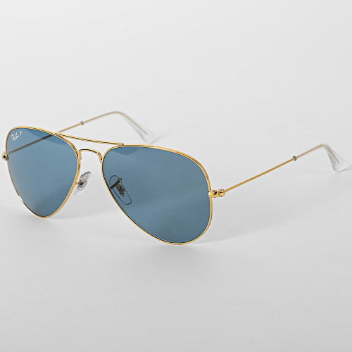 Lunettes De Soleil Aviator Large Metal RB3025 Bleu Doré