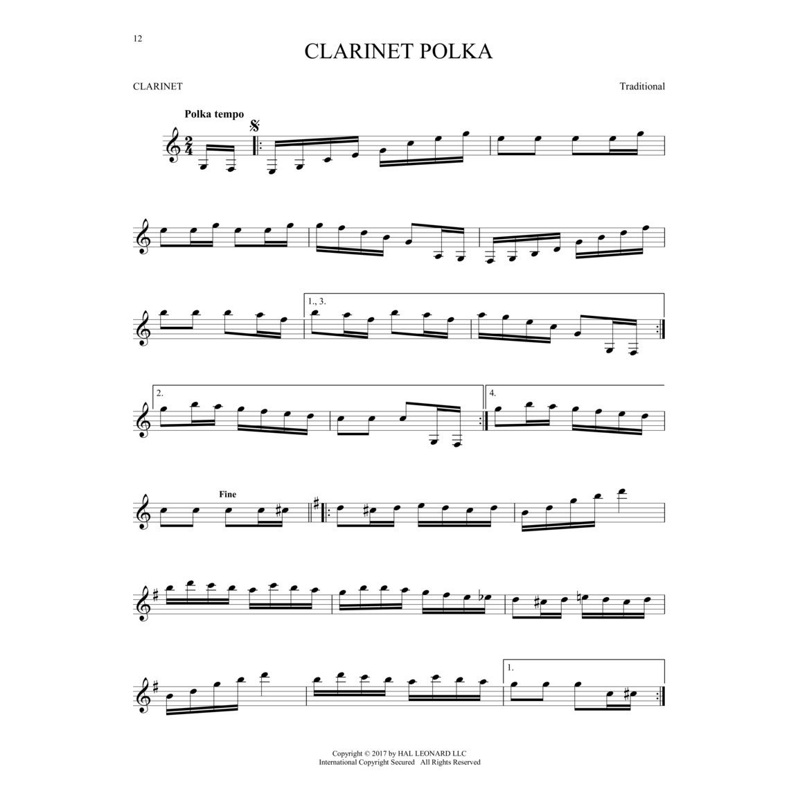 Hal Leonard First 50 Songs You Should Play on Clarinet songboek voor klarinet