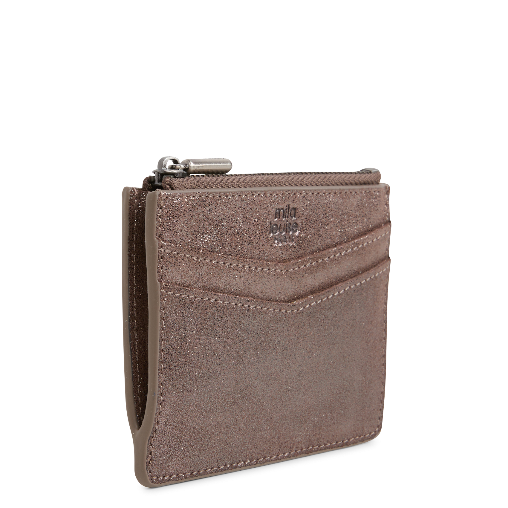 ROLAE - Porte-cartes en cuir | Gris