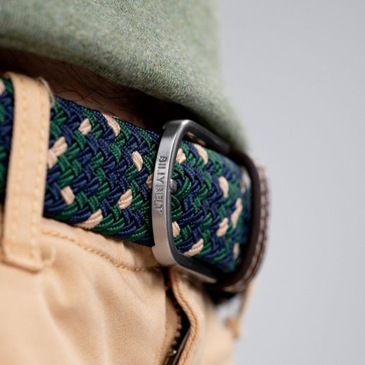 Billy Belt CB125 Elastisc woven belt groen combi [Bruges]