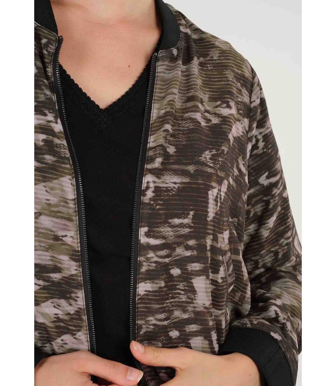 Blouson teddy motif jungle LYSAE