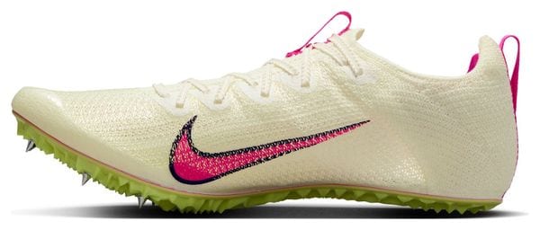Chaussures d'Athlétisme Unisexe Nike Zoom Superfly Elite 2 Blanc Rose Jaune