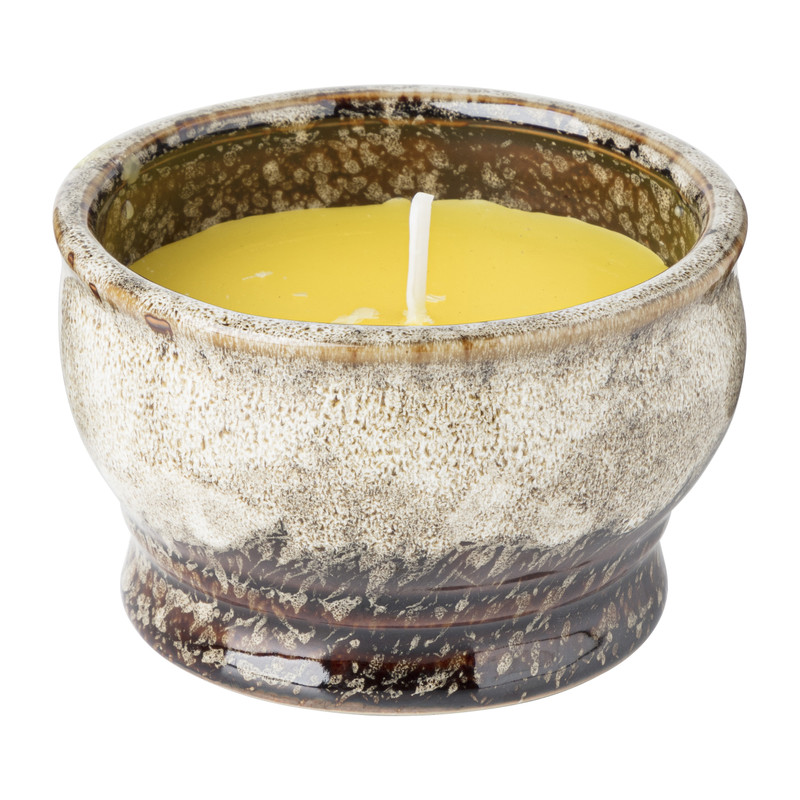 Citronella kaars in pot - diverse kleuren - ⌀11x7 cm