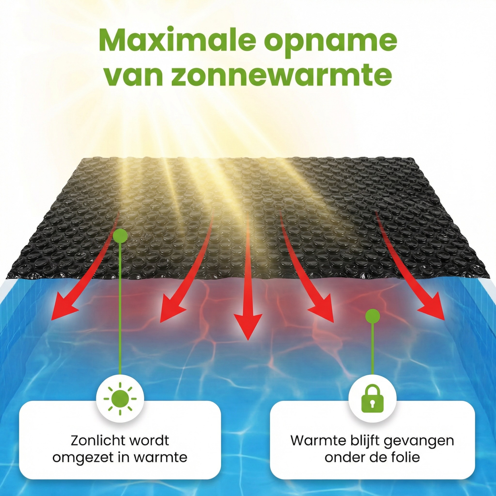 Comfortpool Pro 220x150 cm afdekzeil - Black