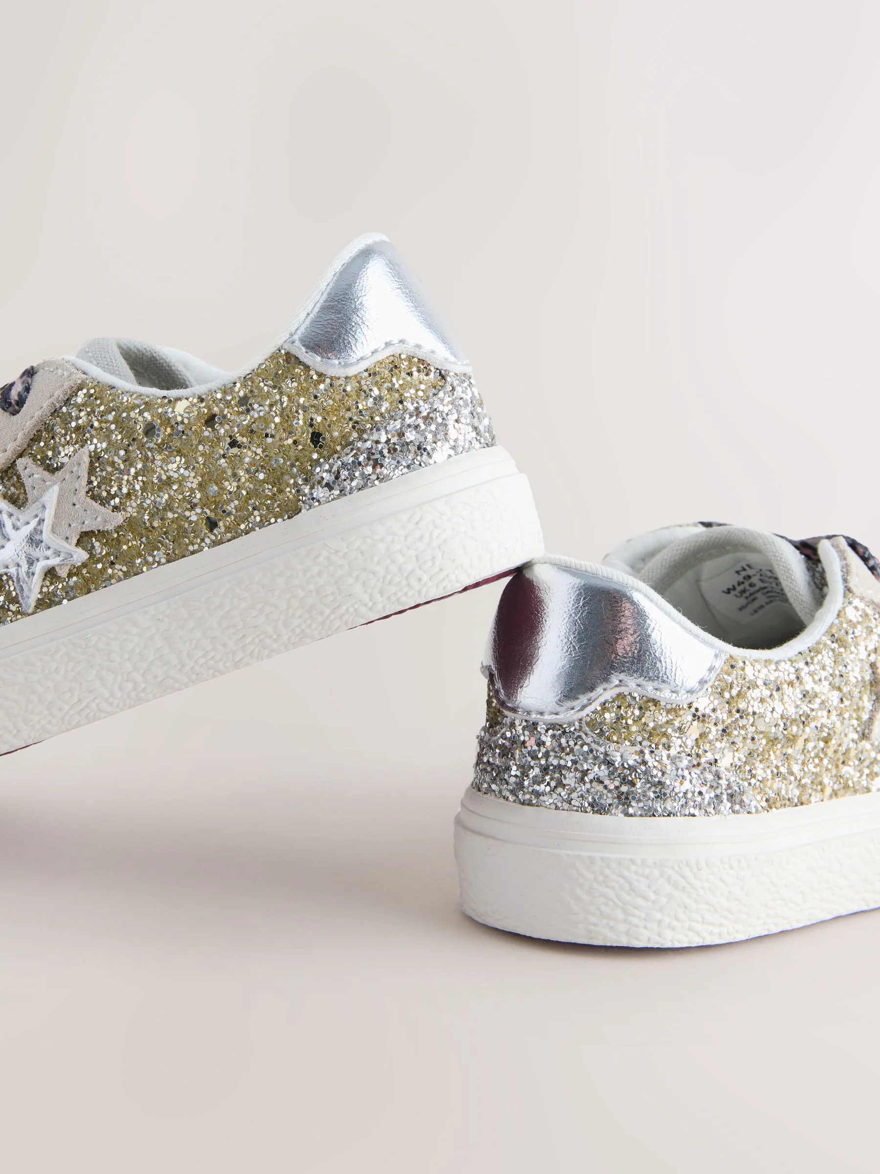 Goud - Glitter sterren sneakers met veters