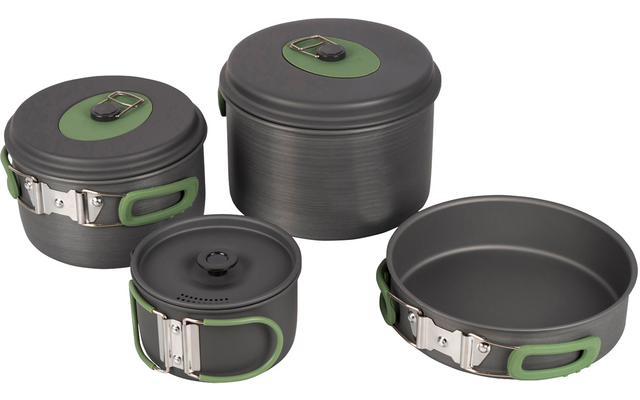 Bo-Camp Explorer Kochgeschirr-Set Aluminium eloxiert 4-tlg.