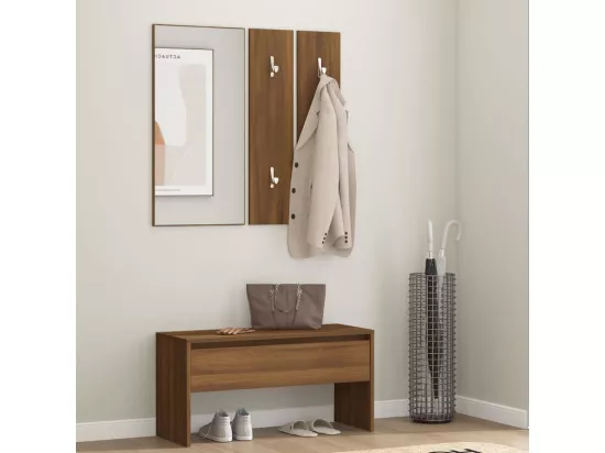 Ensemble de meubles de couloir Chêne marron Bois d'ingénierie