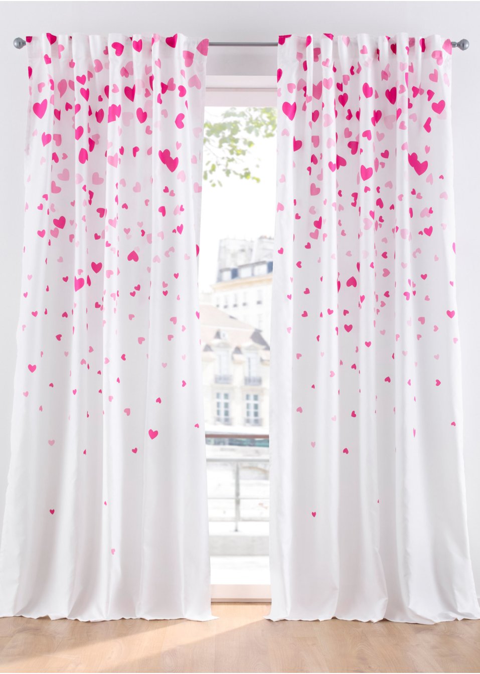 Panneau microfibre avec imprimé cœur (1 pce.)