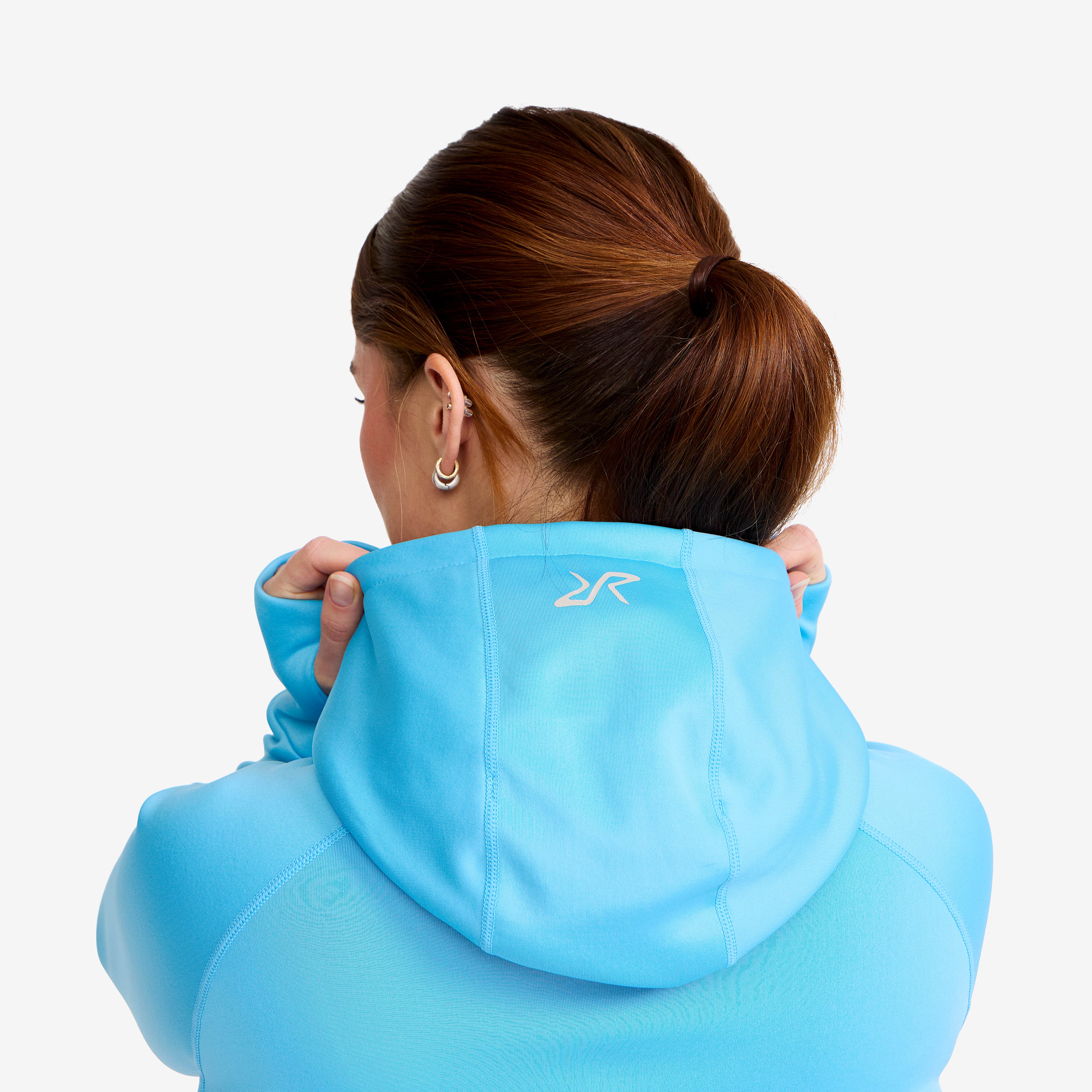 Evolution Stretch Fleece Hoodie Dame Alaskan Blue
