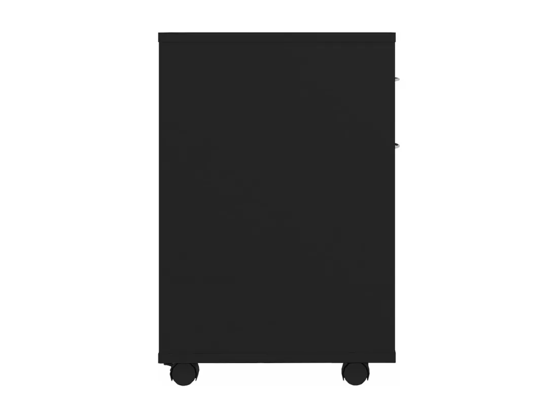 Armoire à roulettes Noir 45x38x54 cm Bois d’ingénierie