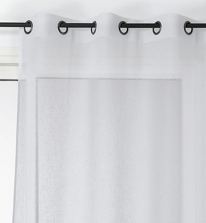 Rideau occultant polyester Micao L.280 x l.145 cm blanc