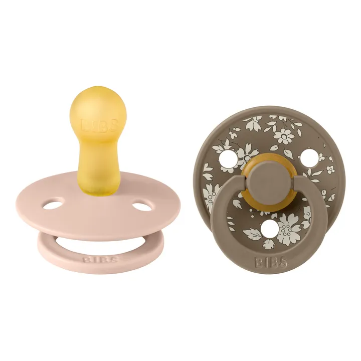 Bibs Tétines en caoutchouc naturel Bibs x Liberty - Set de 2 | Blush