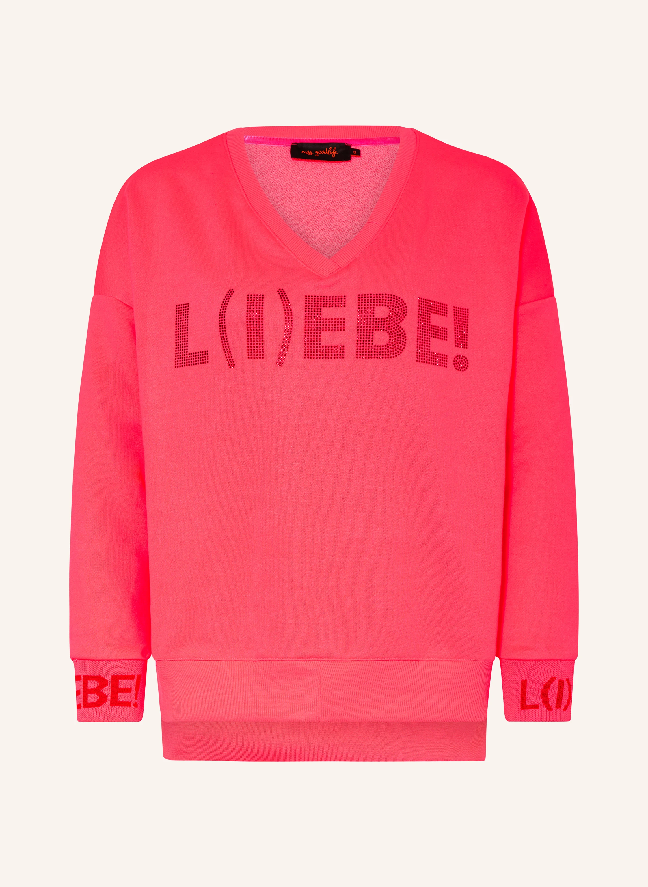 miss goodlife Sweatshirt mit Schmucksteinen
