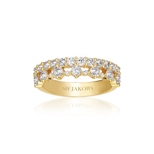 Sif Jakobs Jewellery Livigno Ring, Gold Plated, 52