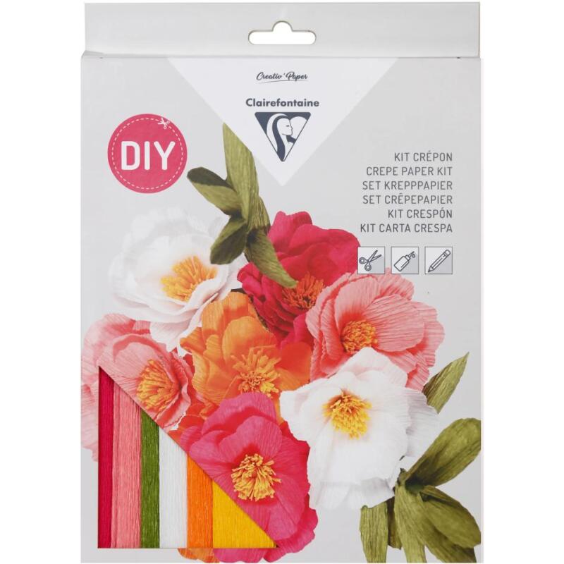 KIT CRÉPON, Bouquet de fleurs 20,5x1,5x30cm - Assortiment