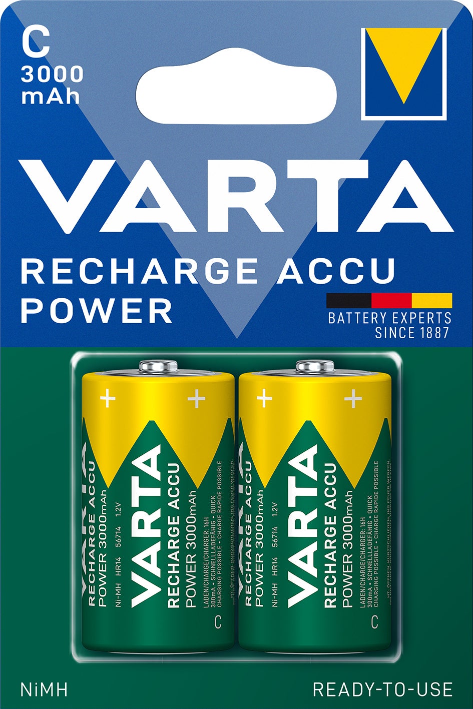 Varta C oplaadbare batterij 2 stuks