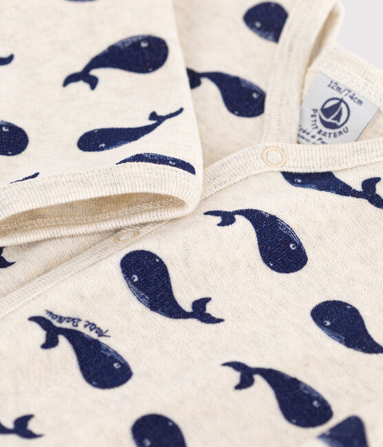 Pyjama baleines marines en velours
