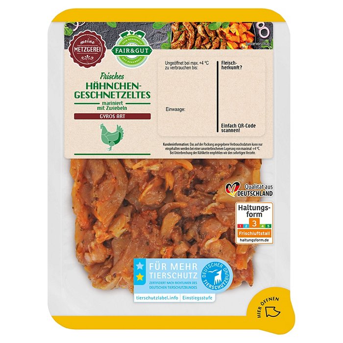 · FAIR&GUT · Hähnchen Geschnetzeltes Gyros Art 400 g