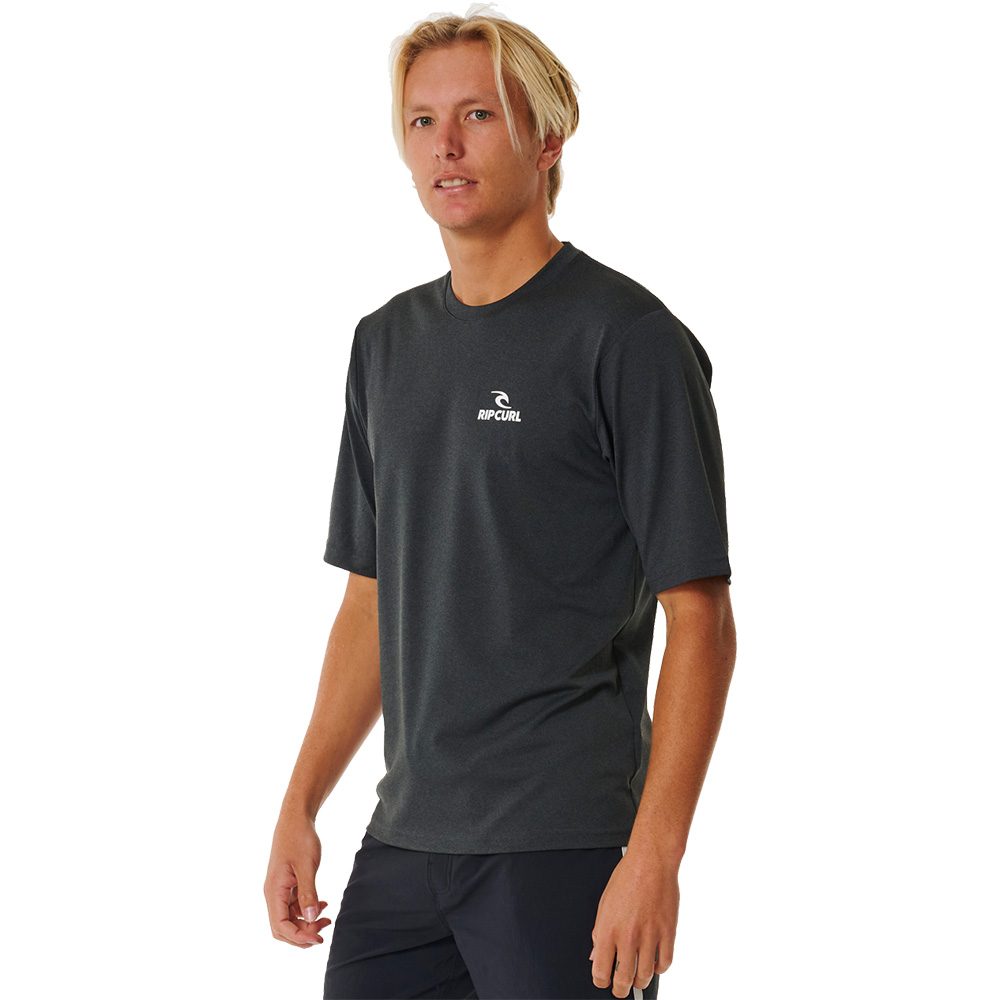 Rip Curl Stack UPF UV-Shirt Herren black marle
