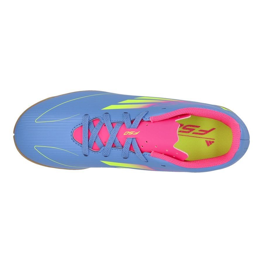 adidas F50 Club IN Celestial Victory - Blue Fusion/Lucid Lemon/Lucid Pink Enfant
