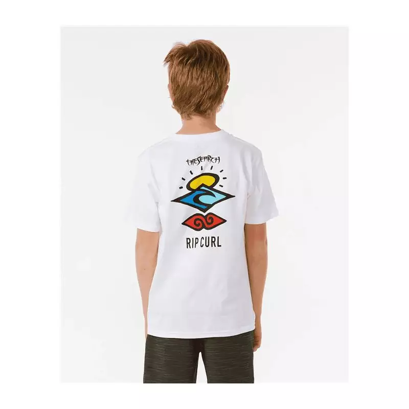 Teeshirt junior RIPCURL Search Icon Tee -Boy White