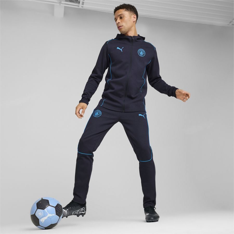 Manchester City Sweat à Capuche Casuals - Bleu Marine/Magic Blue