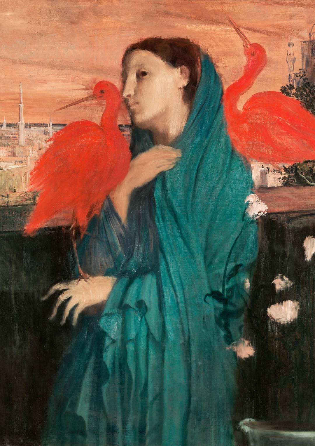 Junge Frau mit Ibis von Edgar Degas