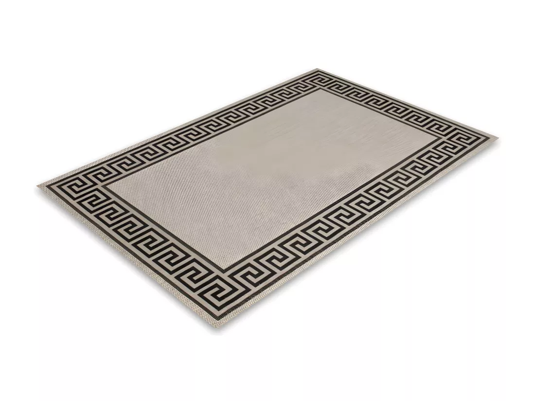 Tapis 110x60cm, design F205A coloris argent - Confort et élégance pour votre intérieur