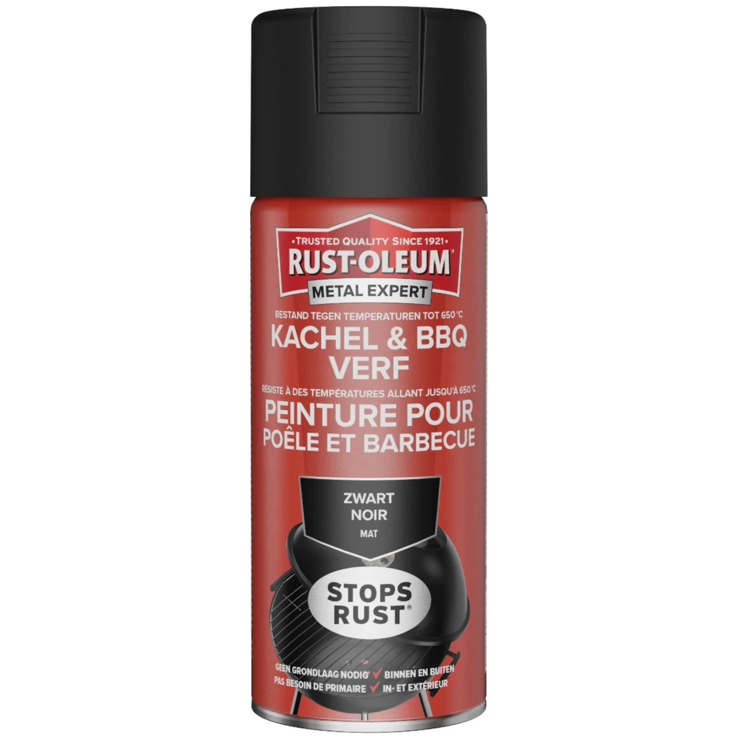 Rust-Oleum Kachel & Bbq Verf - RAL 9005 zwart - 0,4L