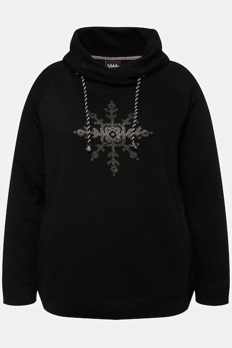 Sweatshirt, Eisstern, Stehkragen, Taschen, Langarm