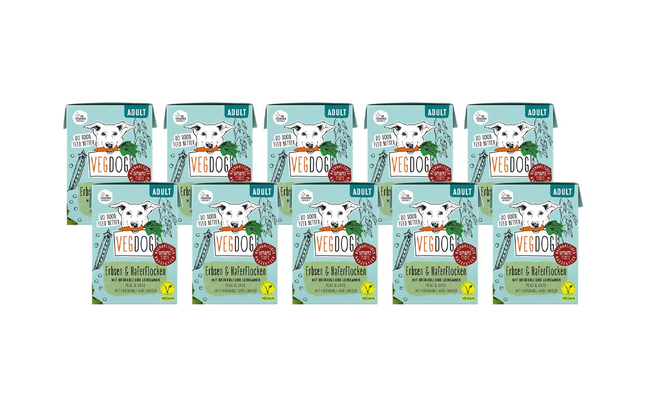 Nassfutter Adult Erbsen + Haferflocken, 10 x 200gHypoallergenes Alleinfuttermittel für ausgewachsene Hunde