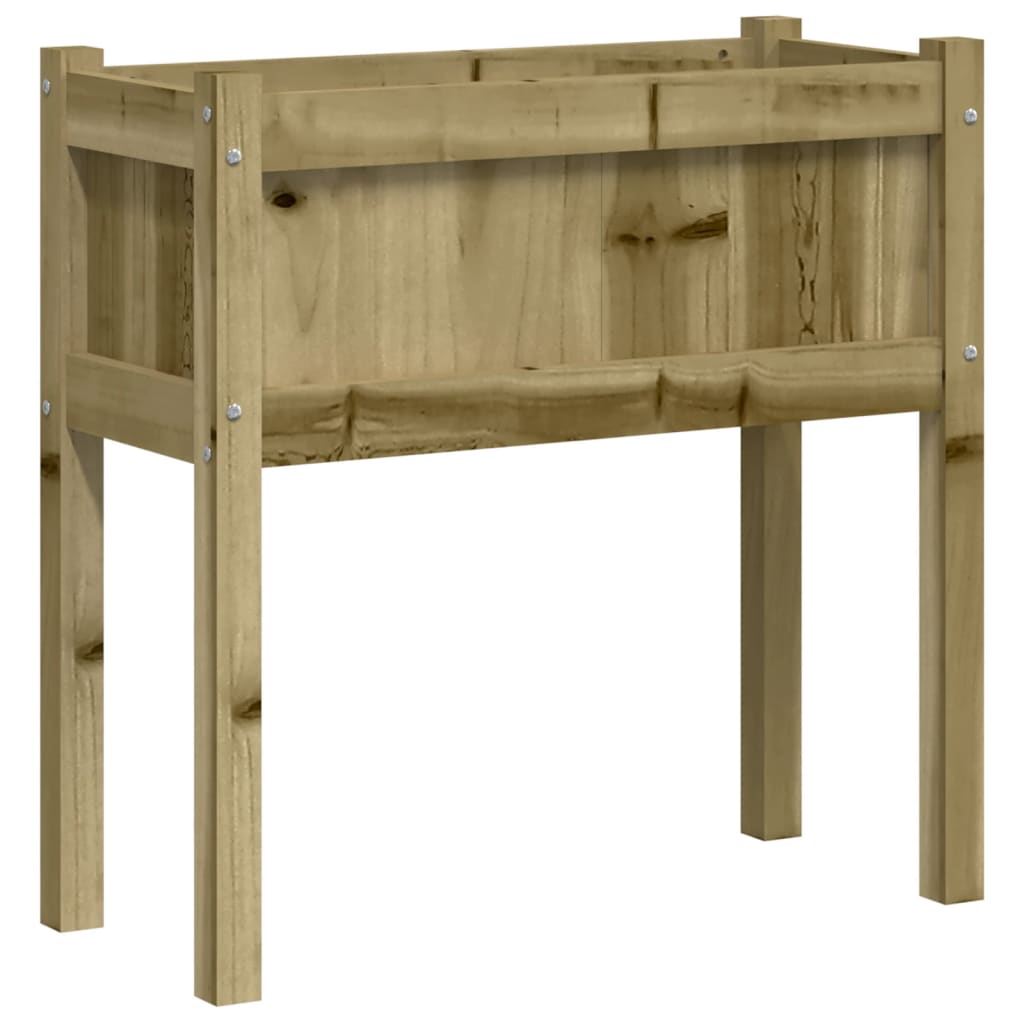Jardinières 2 pcs avec pieds bois de pin imprégné
