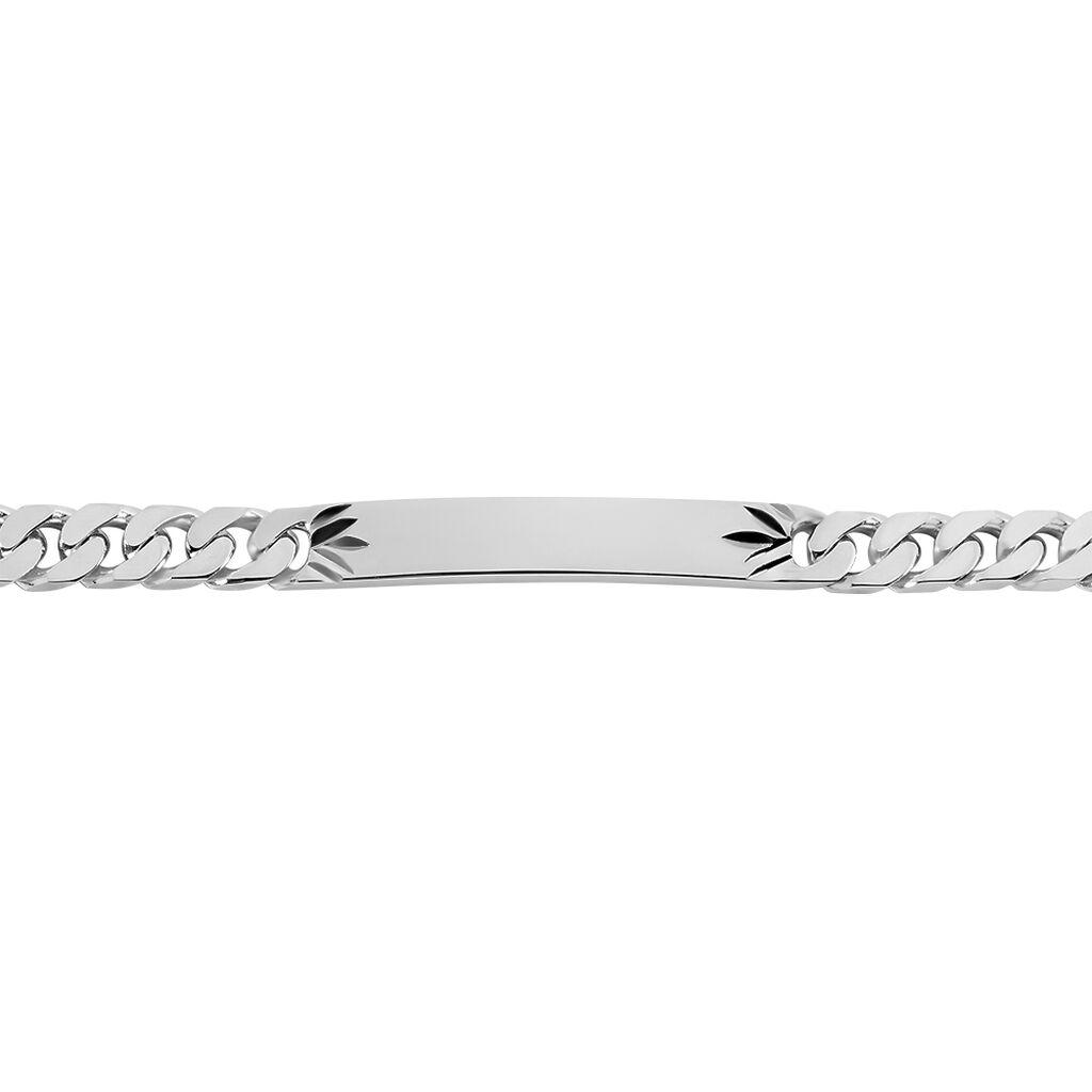 Bracelet Identité Casper Argent Blanc