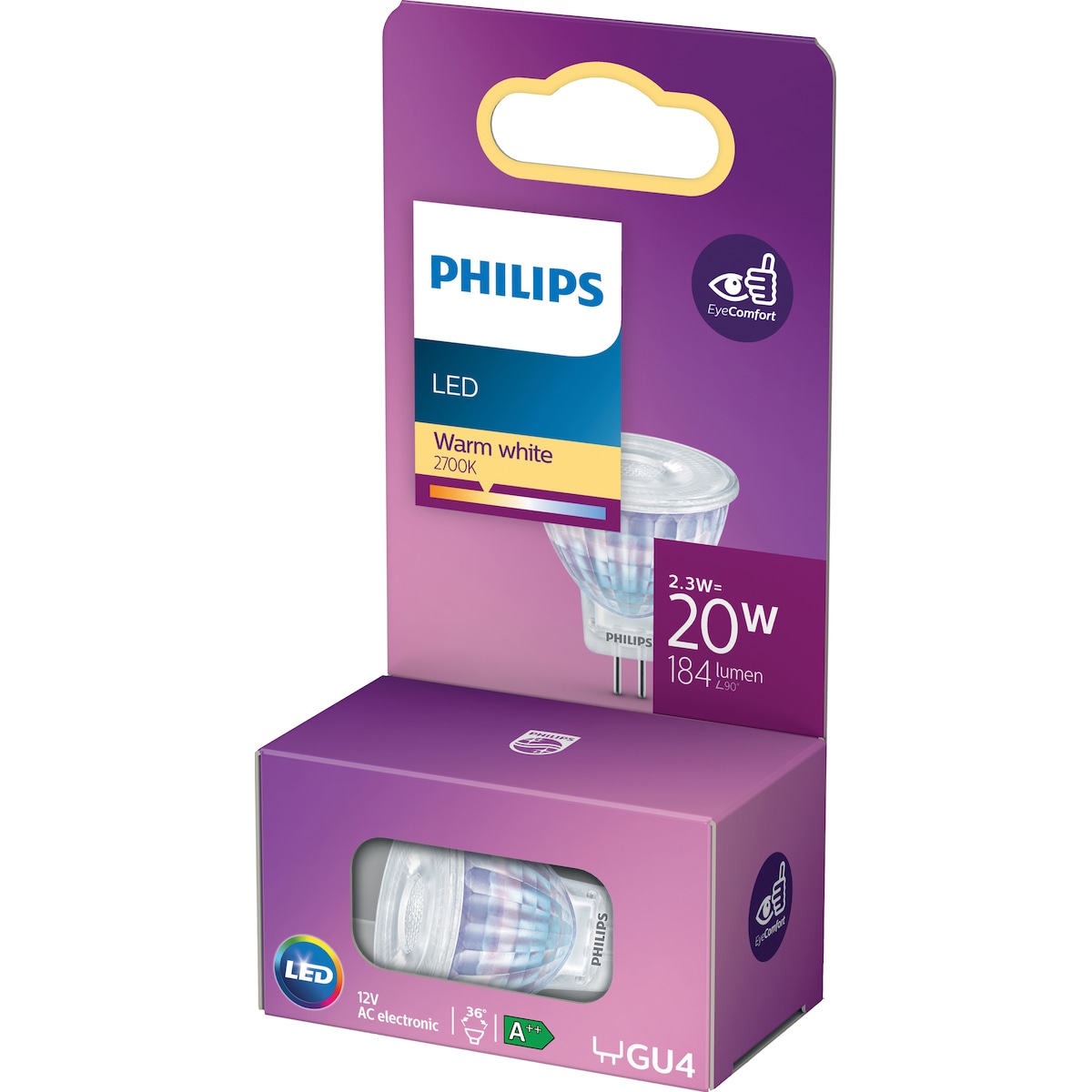 Philips LED-spotlys 2,3W GU4