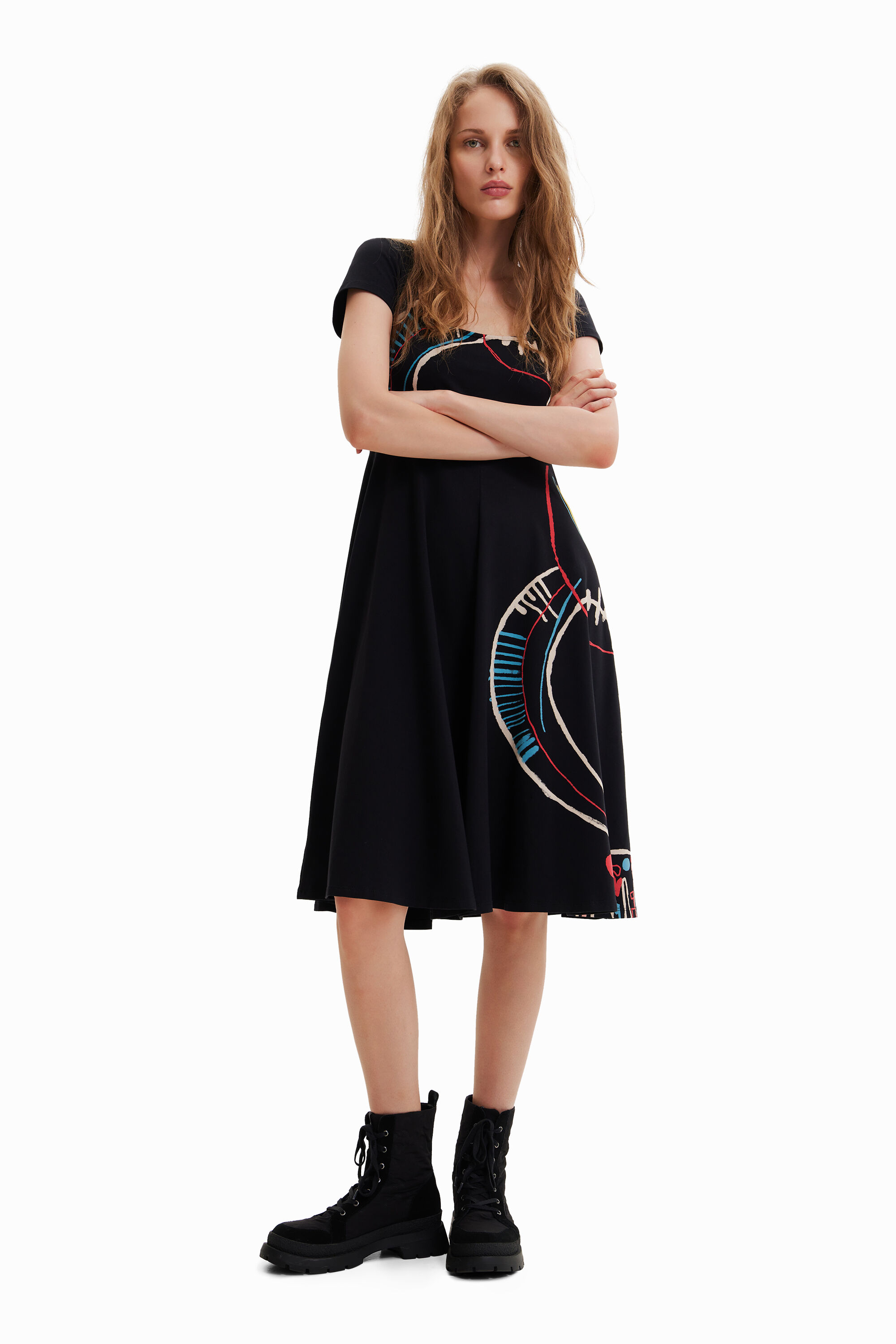 Robe midi arty