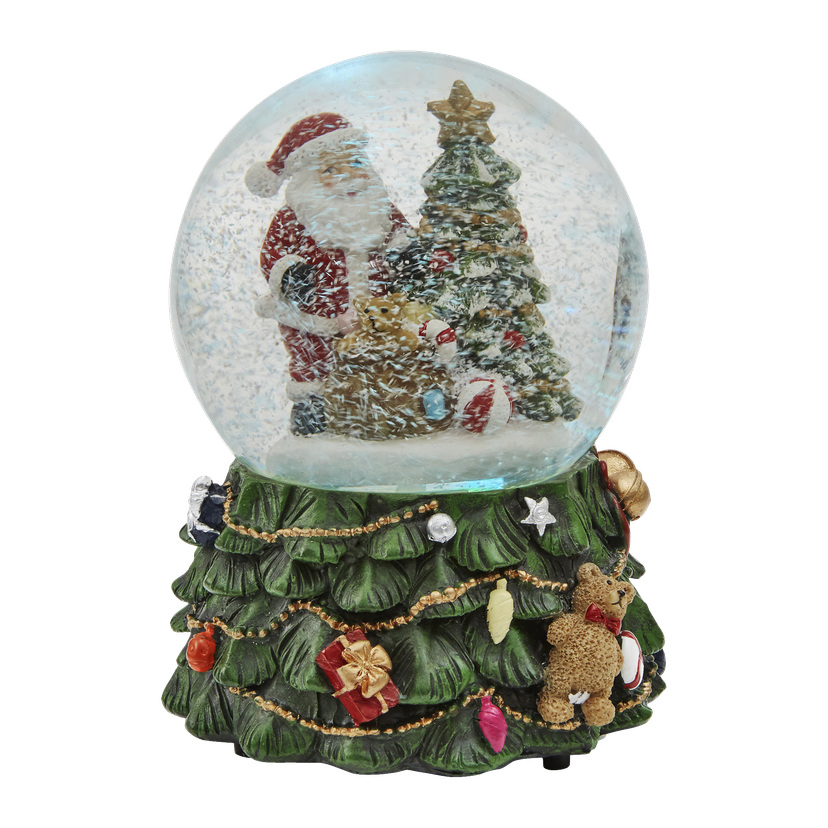Spillende snøkule med LED-belysning 15 cm